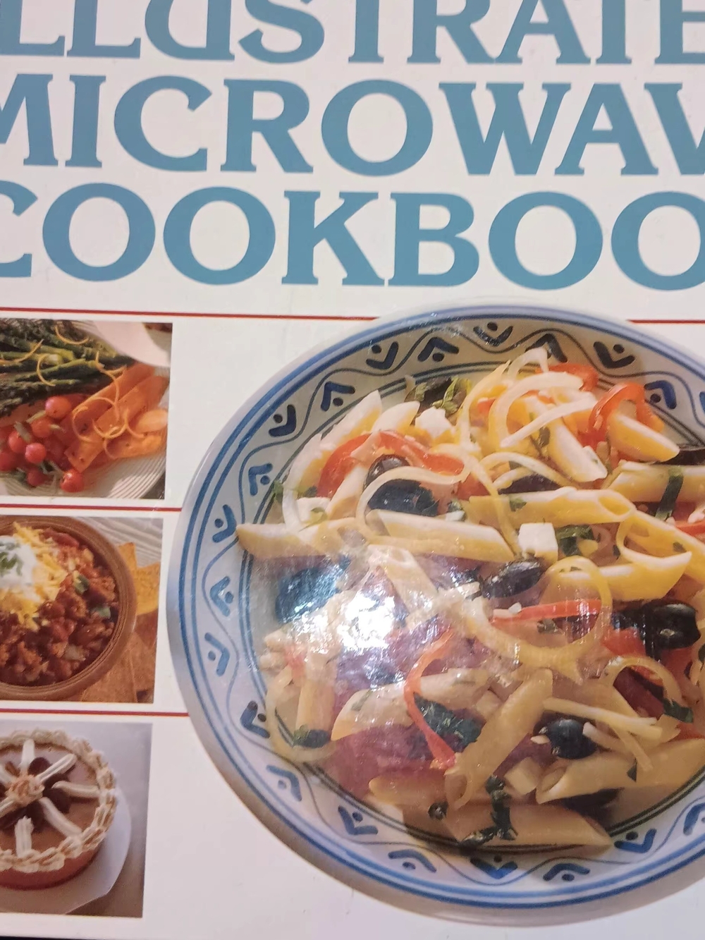 Illustrated Microwave Cookbook - Blue and White Cover